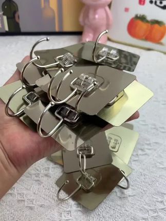 挂钩免打孔无痕免钉衣钩墙面胶粘贴钩排钩强力胶粘钩家用卫生间#好物推荐🔥 #自用好物分享 #粘钩