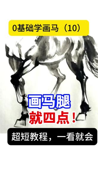 画马从头开始,一看就会(十)怎样画马腿
#零基础学画马、#画马教程 #马怎么画
#国画马、#零基础学画画