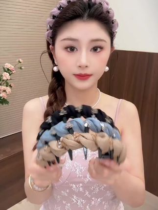 #发箍#高颅顶发箍 #教你变美 #发箍这样戴好美 #头饰发饰