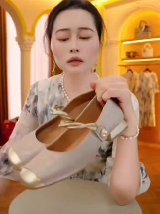 【翘颜品牌】秋季单鞋时尚浅口透气低跟软底气质百搭新中式单鞋332