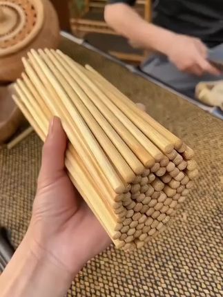 家用筷子天然竹木筷子无漆无蜡中式24cm竹筷酒店食堂酒店高档筷子#筷子 #中式筷子 #竹木筷子