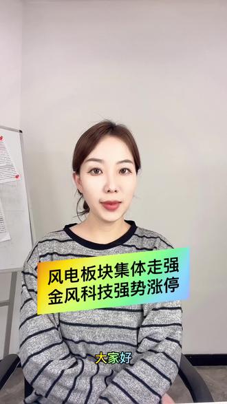 风电板块集体走强,金风科技强势涨停