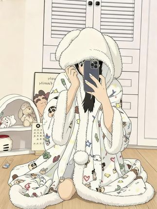 我的蜡笔小新睡衣!可爱晕了~#可爱睡袍#舒适家居服#日常穿搭#冬天就要保暖又好看 #软萌系睡衣