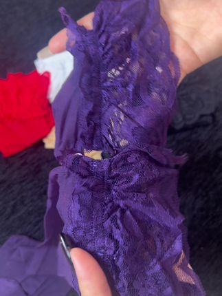 蕾丝花边紫色黑丝袜 #蕾丝 #长筒袜 #约会神器 #紫色系 #ootd穿搭