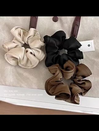 法式复古木耳边大肠发圈女后脑勺扎马尾发绳高弹力耐用橡皮筋头饰#发圈