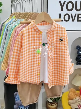 春秋新款格子长袖衬衫#衬衫 #长袖打底衫 #格子衬衫 #春秋穿搭 #格子控