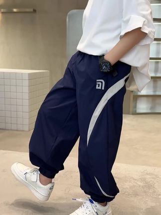 男童裤子薄款夏季2025新款儿童速干休闲裤男孩宽松中大童防蚊长裤#夏季穿搭 #儿童穿搭 #百搭裤子 #休闲裤穿搭