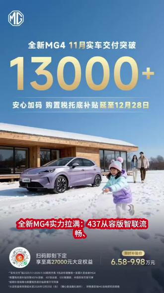 #新推官全新MG4托底政策超安心