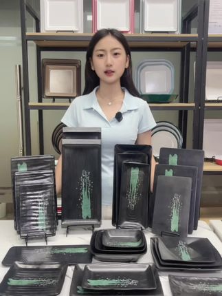 烤肉店老板看过来! 绿墨花系列密胺餐具, 质感高级,颜值能打, 耐摔耐用,适配各种烤肉摆盘。 提升店铺格调,性价比拉满, 备上一套,让食客一眼就爱上 !#源头实力厂家 #密胺餐具厂家批发