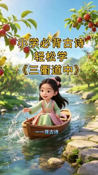 小学必背古诗轻松学!《三衢道中》宋曾几
梅子黄时日日晴,小溪泛尽却山行。#古诗动画 #古诗 #古诗打卡 #和抖音一起学古诗 #三年级语文