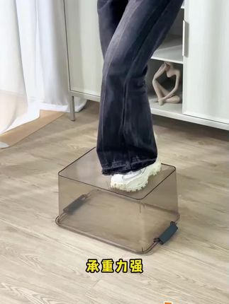 手提透明收纳箱家用衣服整理箱玩具零食储物箱子塑料置物筐收纳盒