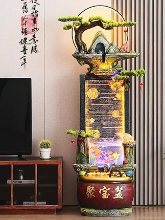 客厅假山流水摆件!电视柜旁造景,开业送礼家居装饰循环水款#客厅假山流水摆件 #开业送礼 #客厅摆件 #大厅摆件 #流水摆件