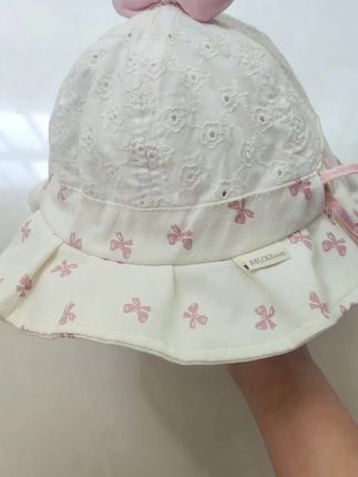 女宝宝帽子春秋薄款甜美蝴蝶结渔夫帽女童小月龄遮阳可调节盆帽夏#渔夫帽 #遮阳帽 #儿童帽子 #防晒帽 #宝宝帽子