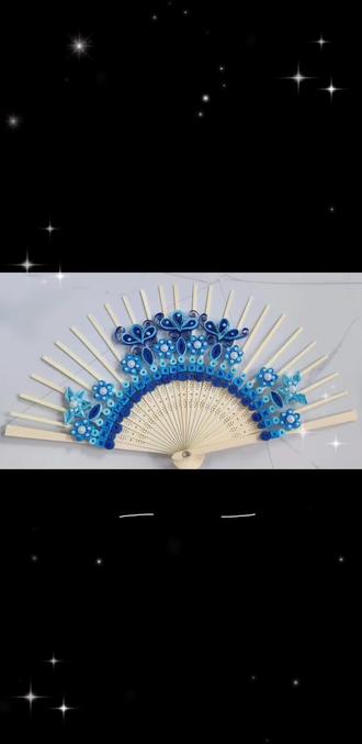 衍纸扇➕英语手抄报#手工 #扇子手工diy