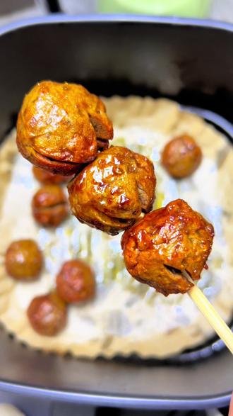 嘴馋了来两粒可香了#牛肉丸#空气炸锅美食#如果你有一个空气炸锅#谁懂这一口的好吃程度#空气炸锅