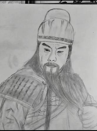 #爱画画 画个新三国关二爷😎