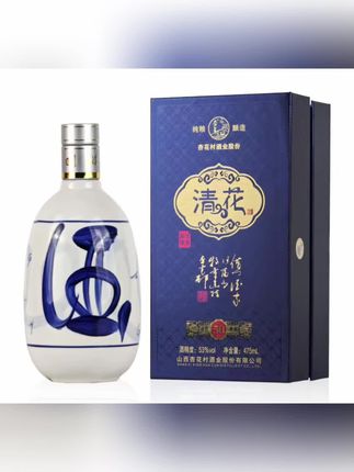 杏全杏花村正宗粮食酒清花大瓶正宗粮食白酒53%Vol475ml#有点上头 #传统工艺酿酒