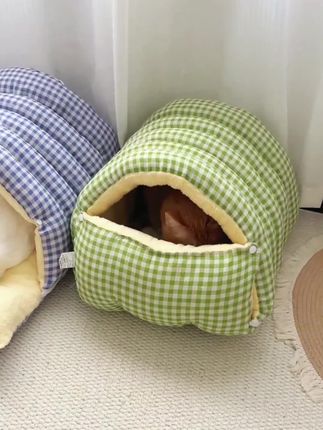 猫窝冬天保暖加绒四季通用,可拆洗半封闭式屋睡袋垫#猫窝 #狗窝 #宠物窝 #萌宠好物 #好物推荐🔥
