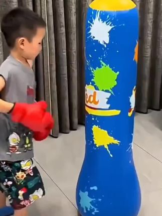 儿童不倒翁拳击沙袋充气拳击柱拳靶沙包家用反应小孩解压训练器材#不倒翁 #沙袋 #充气拳击柱 #解压训练 #好物推荐
