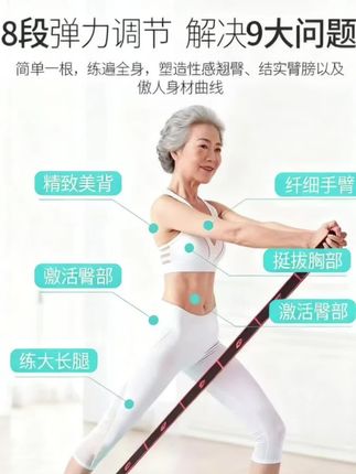 【刘教练专属】中老年腰腿锻炼辅助拉力带高弹力8段数字阻力舞蹈带#好物推荐🔥 #健身运动