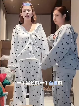 韩系兔耳朵星星连帽卫衣女春秋新款大码长袖宽松家居服套装可外穿#周周小可爱 #睡衣家居服#好物推荐 #在家也要美美哒 #强烈推荐
