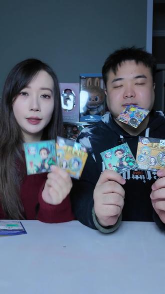 浅拆两发鬼灭吧唧和火影金属挂件!#马年盲盒手气大比拼 #鬼灭之刃 #盲盒 #火影忍者 #二次元