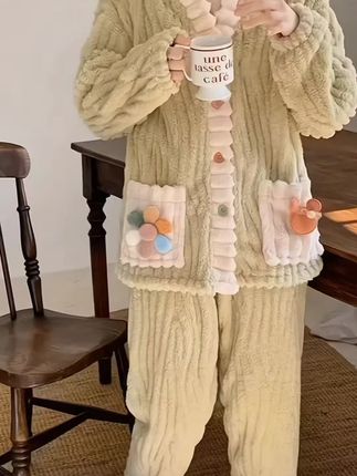 #睡衣 #居家服 #宽松睡衣 #开衫睡衣 #睡衣套装