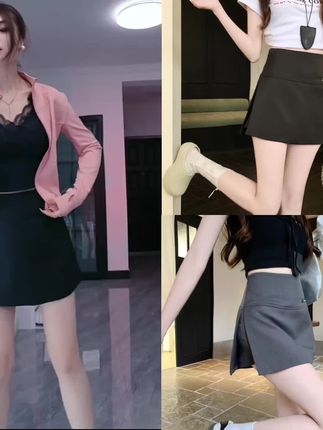 黑色西装半身裙女2025春夏新款高腰显瘦辣妹A字裙裤开叉包臀短裙#包臀裙 #辣妹#显瘦穿搭#夏季推荐#a字裙@DOU+小助手 @DOU+上热门 @抖音小助手