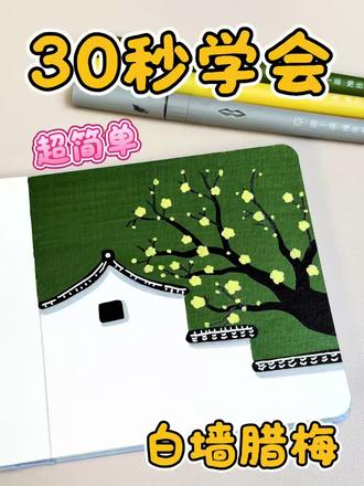 ‼️30秒就能学会的白墙腊梅!超简单~画起来!
#丙烯马克笔 #手绘 #腊梅 #画画教程 #画画