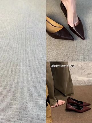 姐妹们快看,我挖到一双宝藏鞋子!这双法式浅口高跟玛丽珍真的太绝了,穿上它秒变大长腿!我之前买过很多这种类型的鞋子,但都没有这双舒服。它的鞋垫是猪皮的,很透气,而且超级百搭,不管是搭配裙子还是裤子都很好看,简直是女生必备单品!强烈推荐给大家!