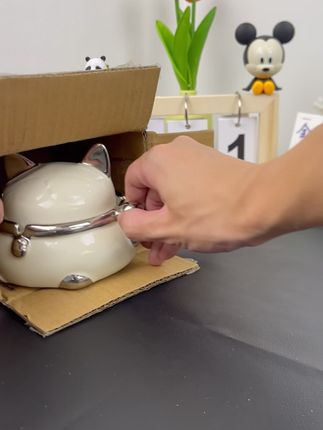 轻奢招财猫烟灰缸带盖防飞灰创意个性客厅家用办公室烟缸高级感#招财猫烟灰缸 #轻奢烟灰缸 #带盖烟灰缸 #创意烟灰缸 #家用烟缸