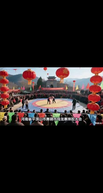 舞钢市母龙寨祈福习俗(母龙寨庙会),2021是河南,省第五批非物质文化遗产代表性项目,据传东汉开国皇帝,刘秀在此练兵,决胜了昆阳之战,古时练兵场,现代是全民健身的公益跤场,长期免费对外开放健身。春节期间上午,下干都有摔跤赛,节后时间另定。