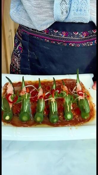 一帆风顺秋葵大虾新做法营养好吃寓意还好年夜饭必做的一道菜#美食 #美食趣胃计划 #美食教程 #美食推荐 #年夜饭