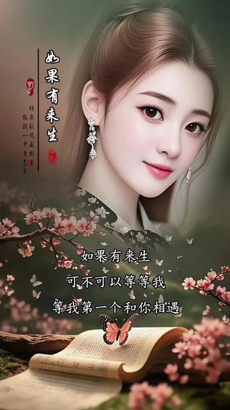 即梦Al/《如果有来生》#情感文案樱花落尽春将暮,风起时衣袂轻扬,仿佛时光在耳边低语。她站在花雨之中,眉眼如画,一瞬便成了心底最柔软的风景。若来生可期,愿等你第一个与我相遇。#情感文案#古风意境#心动瞬间