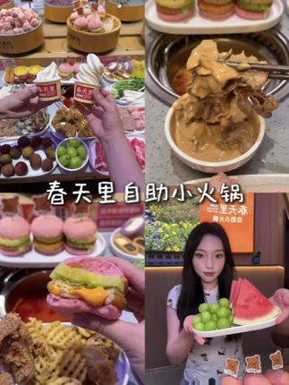 vlog|跟着大学生放假第一站吃瑞安春天里#春天里 #自助小火锅 #发现宝藏温州#温州品百味#春天里自助小火锅