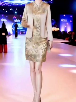 #秋冬新款 #喜婆婆喜妈妈婚宴装 #旗袍裙两件套 #精致优雅 #气质范