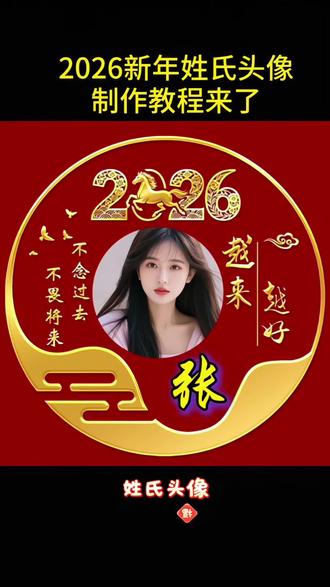 2026新年姓氏头像模板制作教程来了 🉑以改姓氏,还🉑以替换自己的照片一键制作噢。#输入姓氏自动生成头像 #微信头像 #姓氏头像制作 左下角一键制作 用你的姓氏做头像 输入姓氏自动生成头像 2026微信头像 202姓氏头像 个性头像 输入姓氏免费取名字 微信头像生成器 手写姓名头像 头像设计 微信头像2026最新款图片 免费头像图片 励志头像 专属姓氏头像 神图定制 。2026最旺头像 男士招财转运头像 男士头像 头像制作 神图定制头像 姓氏头像制作方法 头像制作 新年头像 姓氏头像大全 独一无二微信头像 抖音头像#生活服务热点中心 #头像
