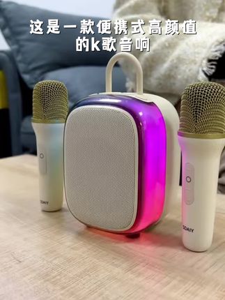 索爰智能唱歌k歌音响移劫便携多功能蓝牙音 箱麦克风一体家庭ktv#好物推荐🔥 #蓝牙音箱 #户外唱歌 #音响
