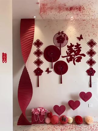 啊啊啊!!!亲戚长辈都直夸好看的婚房布置~#婚房装饰 #婚房 #婚房布置高级感 #仪式感不能少 #婚房布置