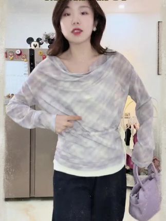 大码显瘦秋季新款遮肉修身上衣#微胖穿搭 #显瘦穿搭 #秋季上新