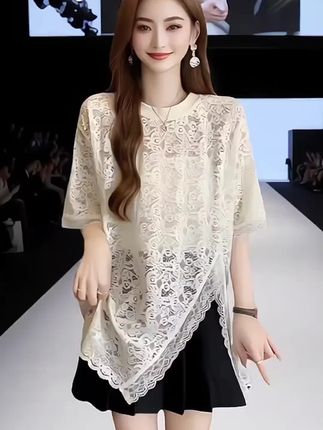 #蕾丝短袖#法式短袖 #百搭短袖#时尚短袖#夏季短袖