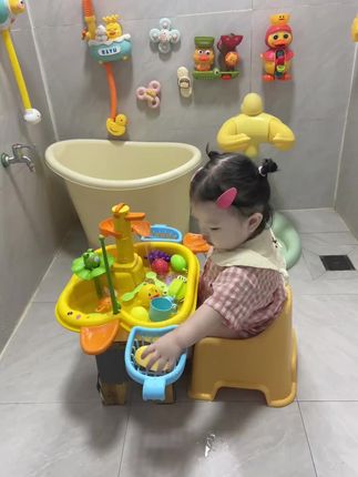 小朋友哪能抵抗玩水的快乐呀,夏天给娃安排上,可以模拟洗碗还能钓鱼的洗碗机玩具#洗碗机玩具 #过家家玩具 #戏水玩具 #儿童玩具 #夏天就是要玩水