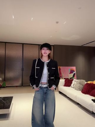 【新贵香香】撞色小香风外套高级感粗花呢短外套#慵懒风穿搭 #小香风外套
