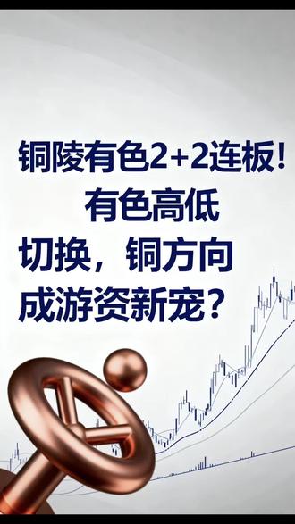 铜陵有色2+2连板!有色高低切换,铜方向成游资新宠#铜陵有色股票 #铜陵有色 #股票交易 #有色金属 #财经股票