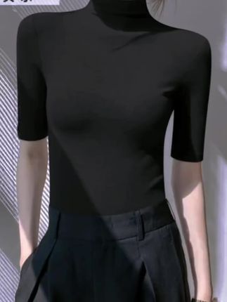 #高级感穿搭 #内搭外穿都好看 #百搭上衣 #半高领打底衫 #气质显瘦