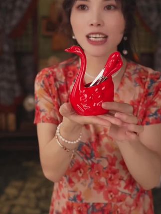 水果叉 釉下彩工艺,食品级304,高度13.5,宽度8.5#不锈钢 #不锈钢厨具 #水果叉子 #叉子
