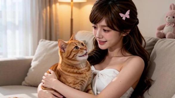 我的理想型🙈~#猫咪女孩 #橘猫 #萌宠搞笑 #土味情话 #AI