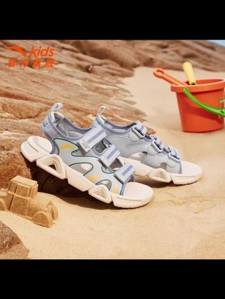 #【暑期时尚单品】安踏儿童25年夏季透气潮流防滑速干露趾凉鞋沙滩鞋