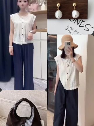 宝子们😍2025夏季新款高智感镂空纯棉白衬衫太绝啦! 无袖设计超清凉,镂空元素精致又洋气,满满的法式风情💕纯棉面料亲肤透气,穿上减龄又显气质,搭配牛仔裤或短裙都超美,爱住💕 #2025夏季新款 #高智感衬衫 #法式小衫 #无袖上衣