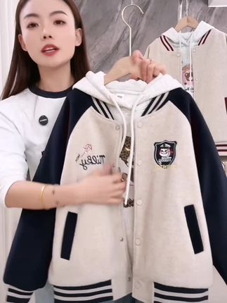 儿童外套秋冬款2025新款夹棉呢子男童女童冬装棒球服#棒球服#夹克#秋季穿搭